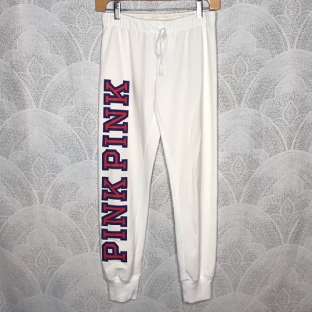 VS Pink joggers - red white & blue